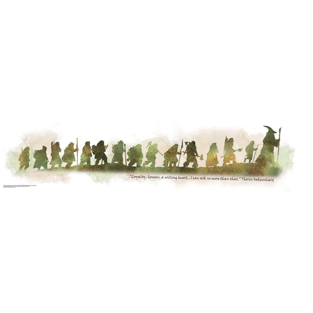RoomMates 9 in. x 40 in. The Hobbit Quote Peel and Stick Wall Decals