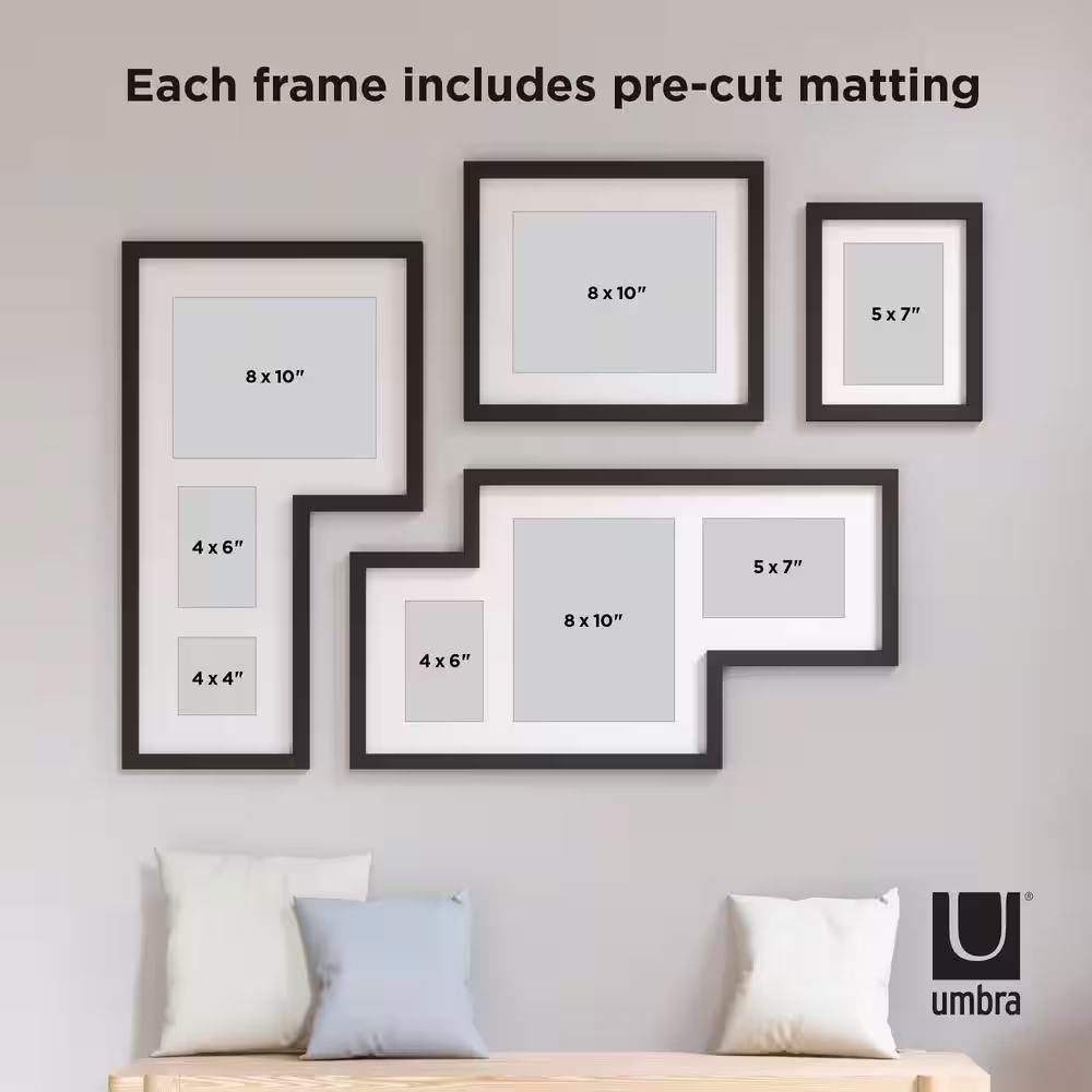 Umbra Mingle Gallery Black Framed Photo Displayd (Set of 4) Black
