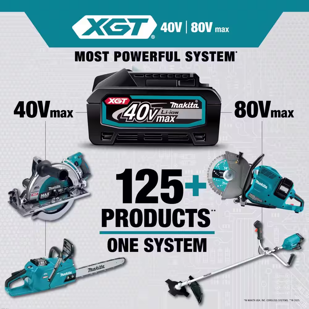 Makita 40V max XGT Brushless Cordless 12 in. Dual-Bevel Sliding Compound Miter Saw Kit, AWS Capable (4.0Ah)