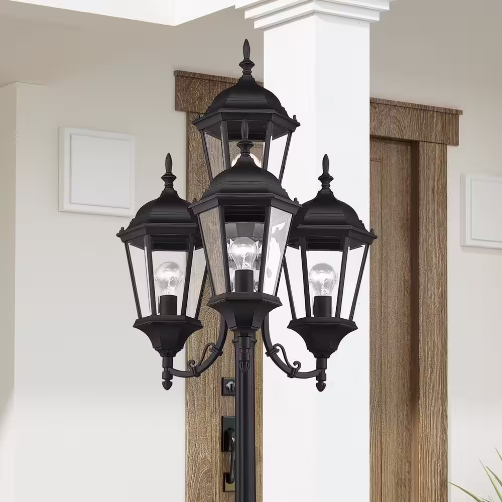 Livex Lighting Hamilton Textured Black Outdoor Bulkhead Light