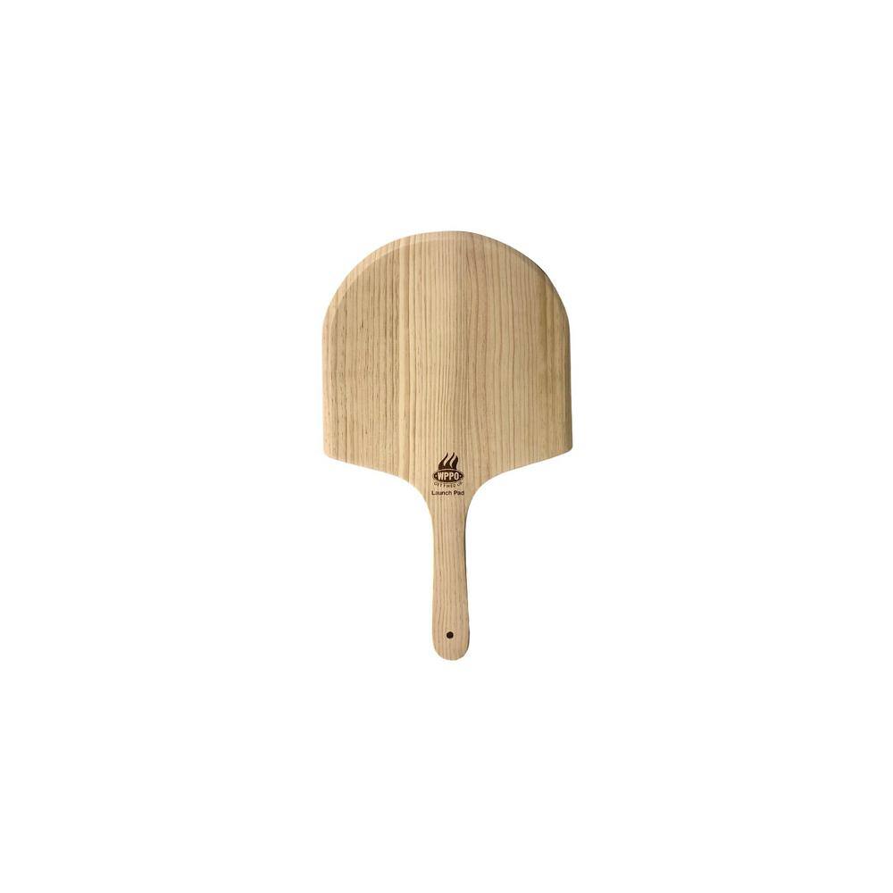 None 14 in. Square New Zealand Wooden Pizza Peel Outdoor Specialty Grill Accessory (2-Pack)