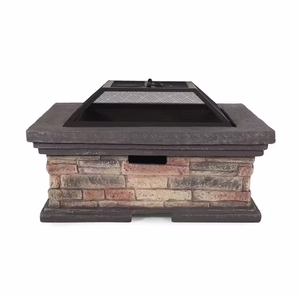 Noble House Ehlen 29 in. Stone Wood Burning Fire Pit