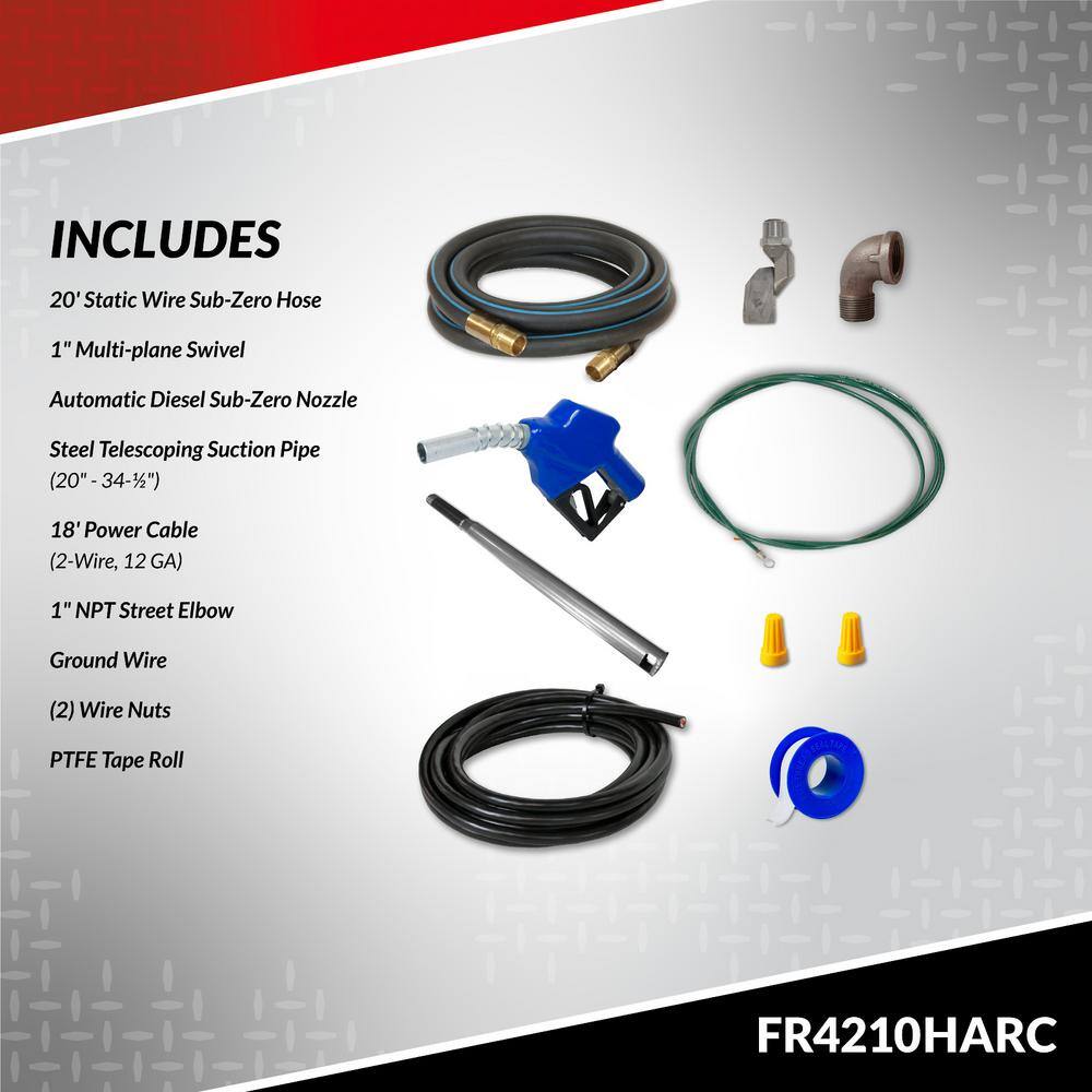 FILL-RITE 12-Volt 20 GPM 1/4 HP Fuel Transfer Pump (Arctic Package)