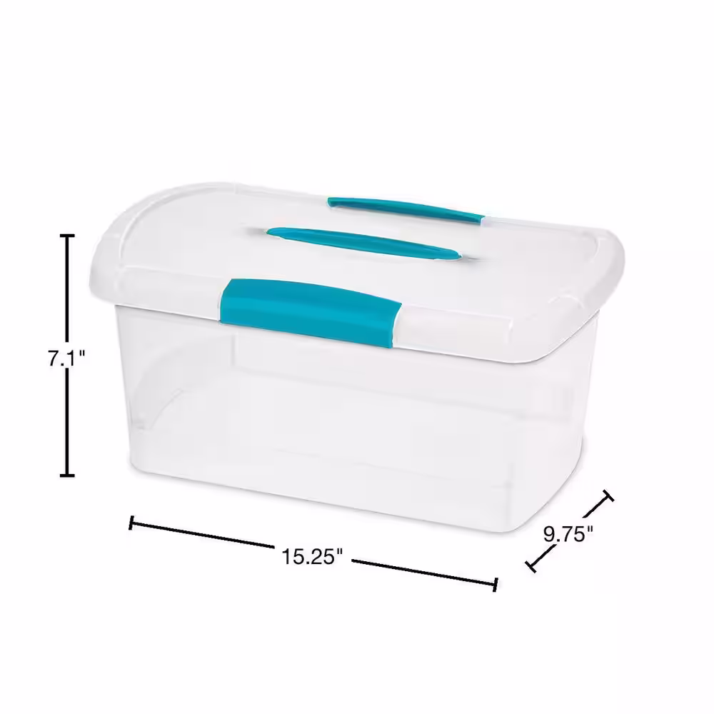 Sterilite 2.0 Gal. Medium Nesting ShowOffs Clear File Box with Latches (18-Pack)