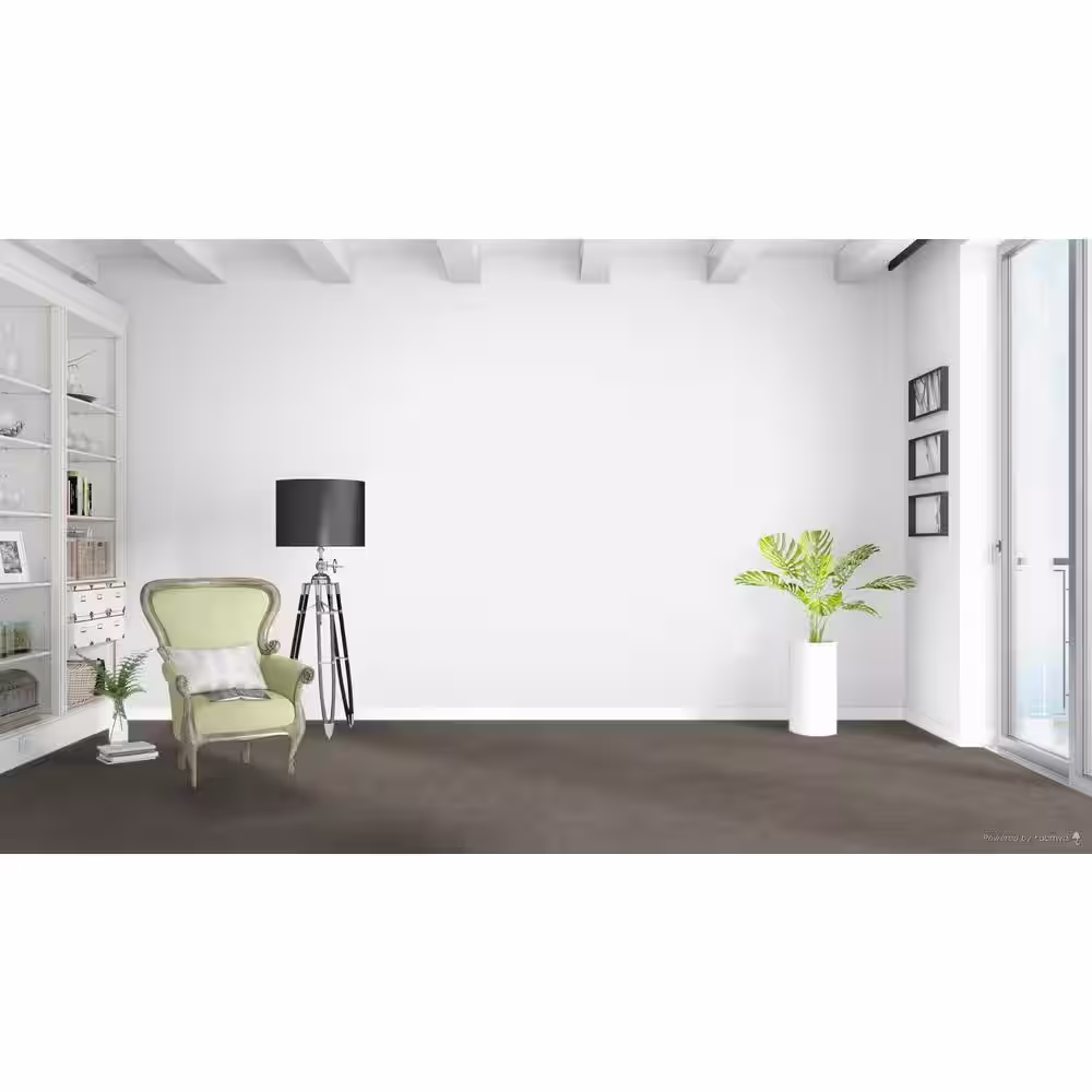Home Decorators Collection Moonlight  - Flare - Gray 32 oz. SD Polyester Texture Installed Carpet