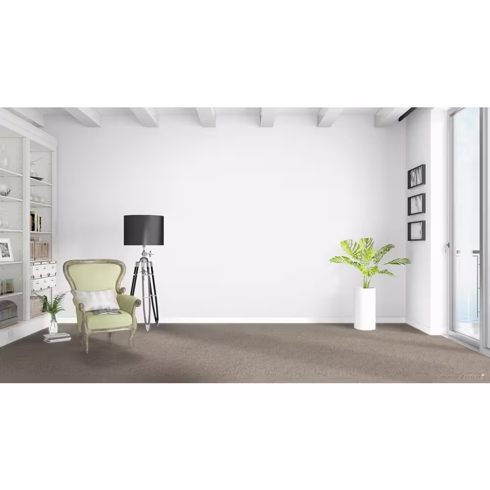 Home Decorators Collection Whispers  - Expose - Beige 38 oz. SD Polyester Texture Installed Carpet
