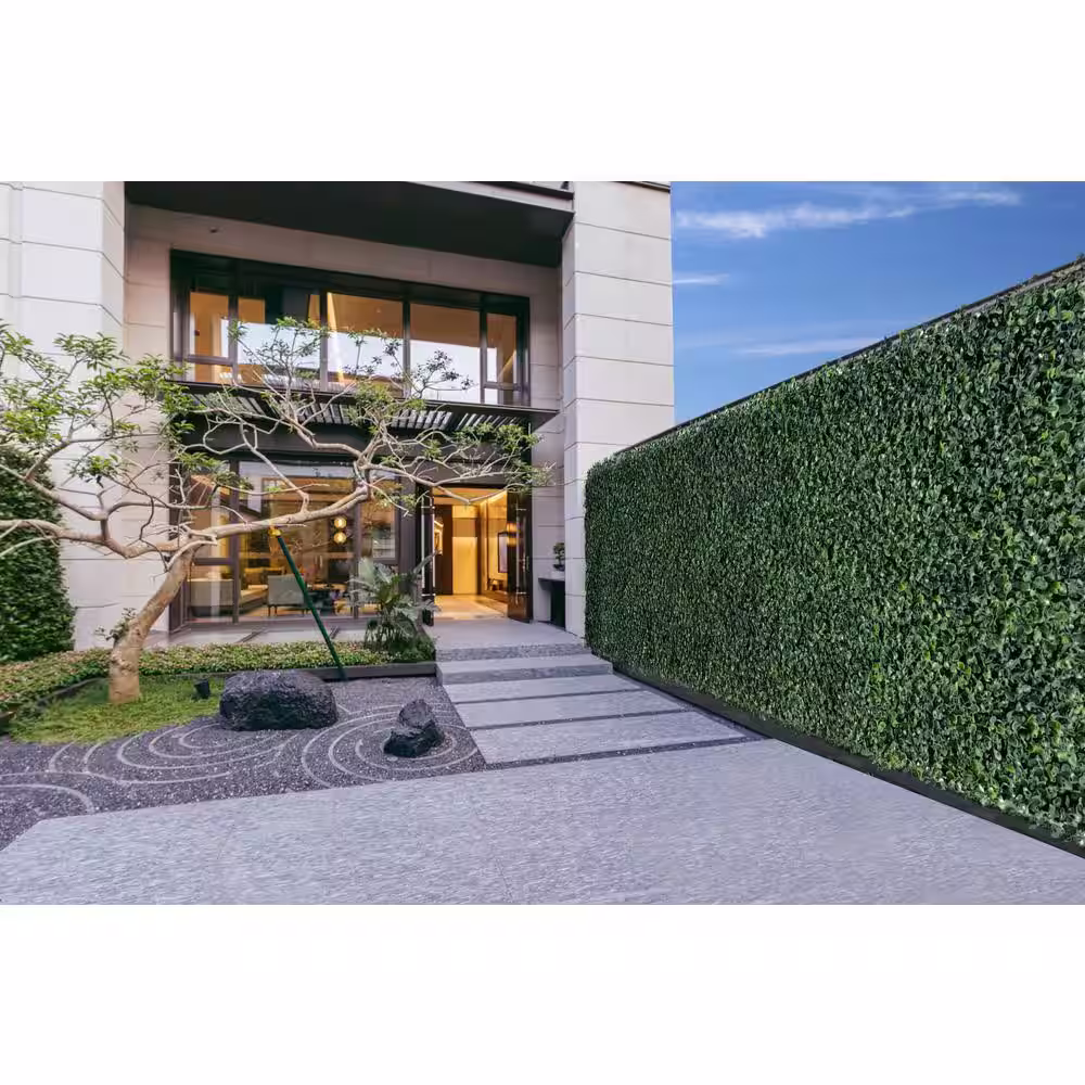 Ejoy 60 in. x 1 60 in. Artificial Dark Green Boxwood Roll Panels UV Protected for Outdoor Use (Set of 2-Roll)