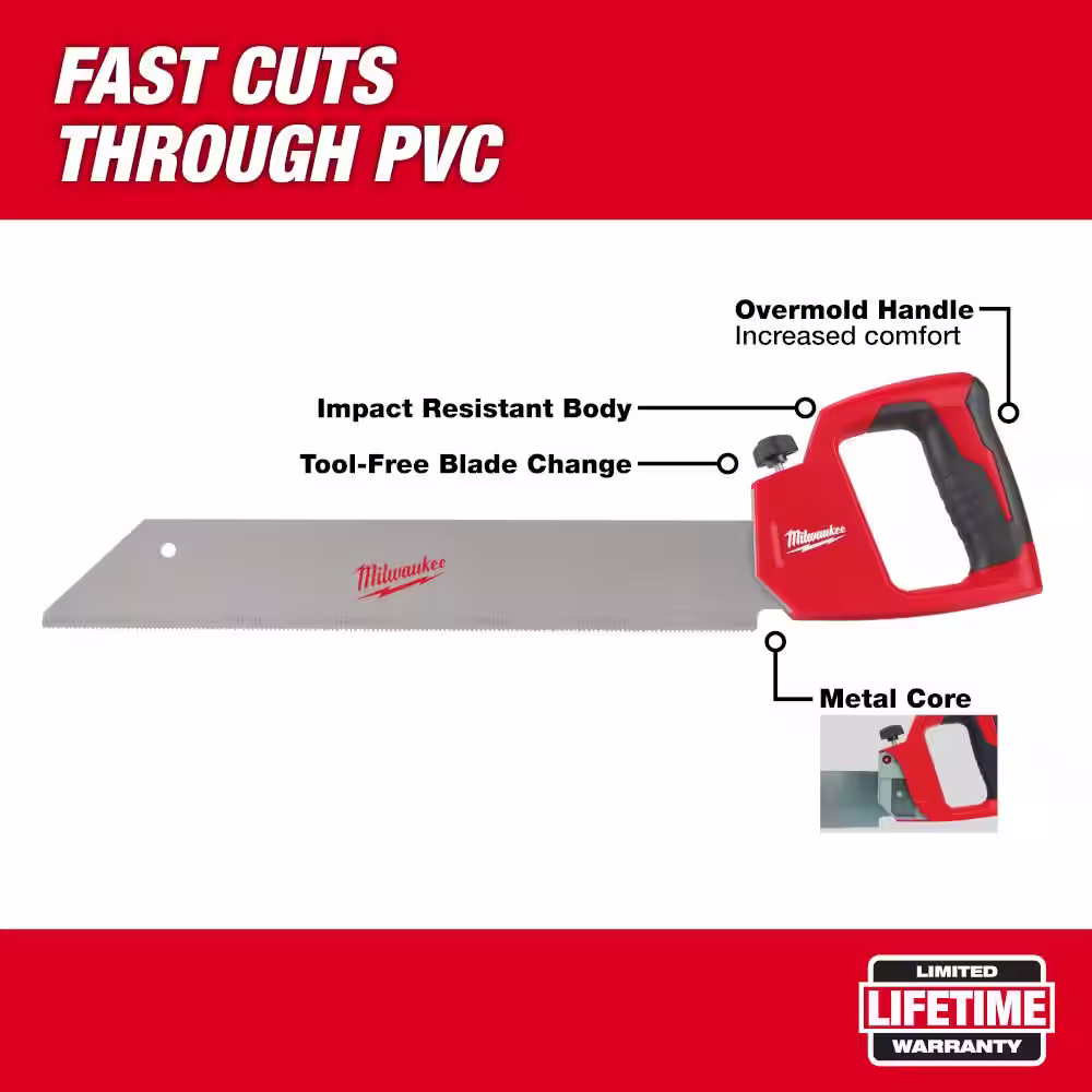 Milwaukee 18 in. PVC/ABS Hack Saw With Steel Handle