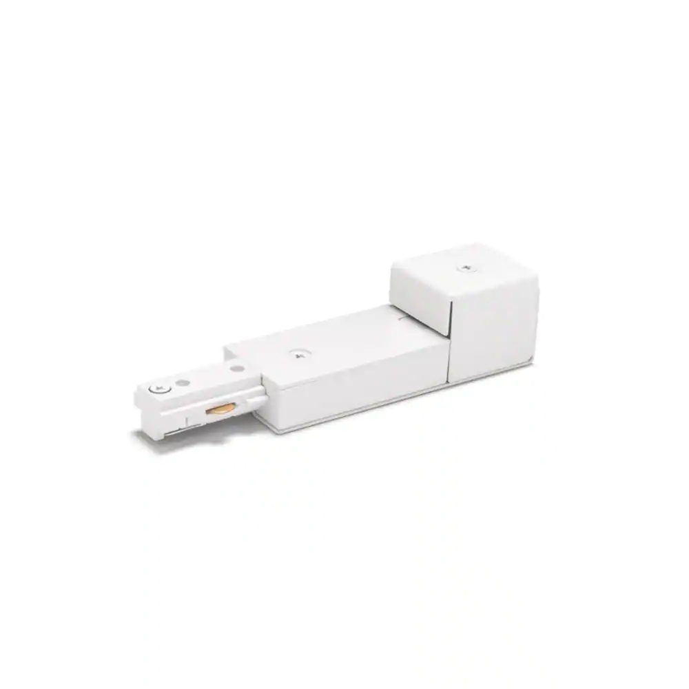 Hampton Bay 2400-Watt White Linear Track Conduit Power Feed Track Lighting Connector