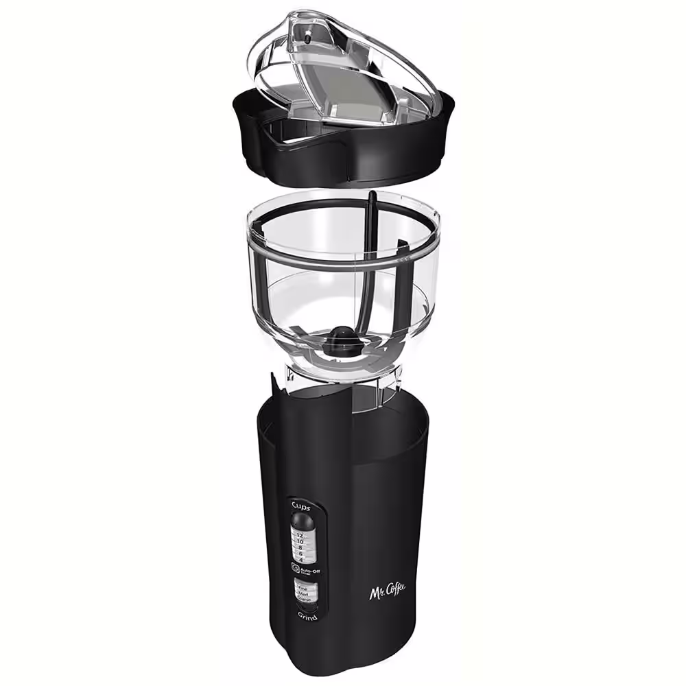 Mr. Coffee 12-Cup 97 oz. 3-Speed Programmable Blade Electric Coffee Grinder