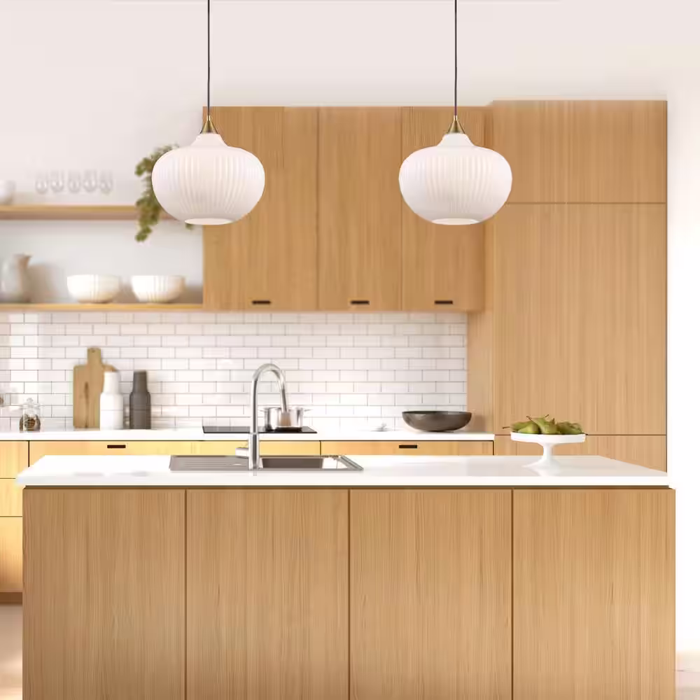 Bel Air Lighting Aristo 1-Light Antique Gold Pendant Light Fixture with Frosted Glass Shade