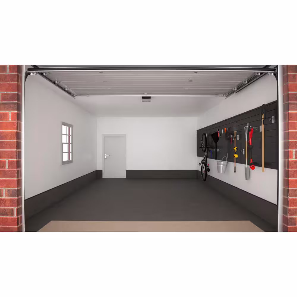 Proslat 96 in. H x 48 in. (96 sq.ft.) PVC Slat Wall Panel Set Charcoal Standard Bundle (3-Pack Panel)