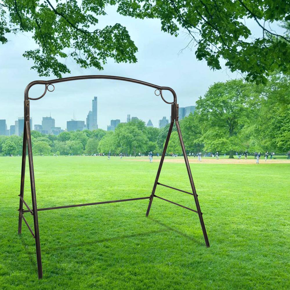 TIRAMISUBEST 6 ft. x 4 ft. x 5.9 ft. Metal Hammock Stand Swing Frame in Bronze