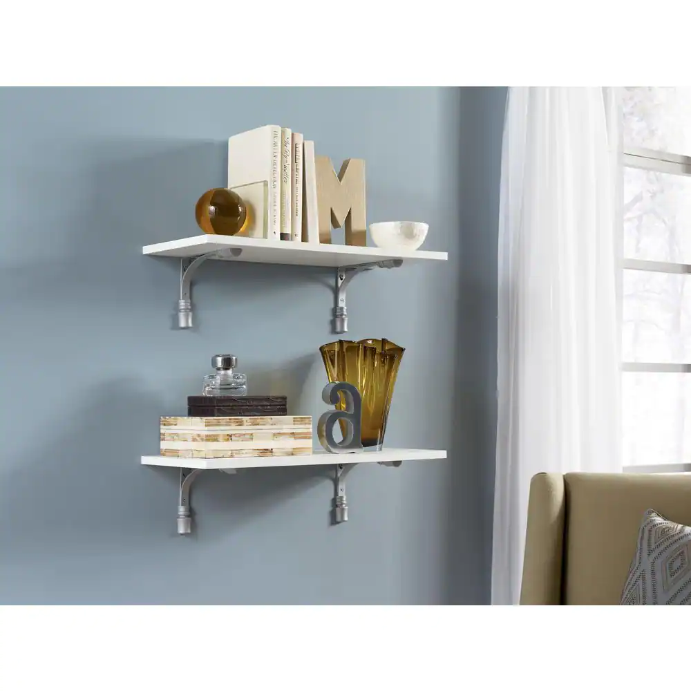 Rubbermaid White Laminated Wood Shelf 10 in. D x 72 in. L