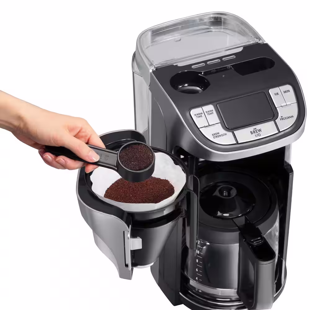 HAMILTON BEACH PROFESSIONAL 12-Cup Silver Programmable Drip Coffee Maker