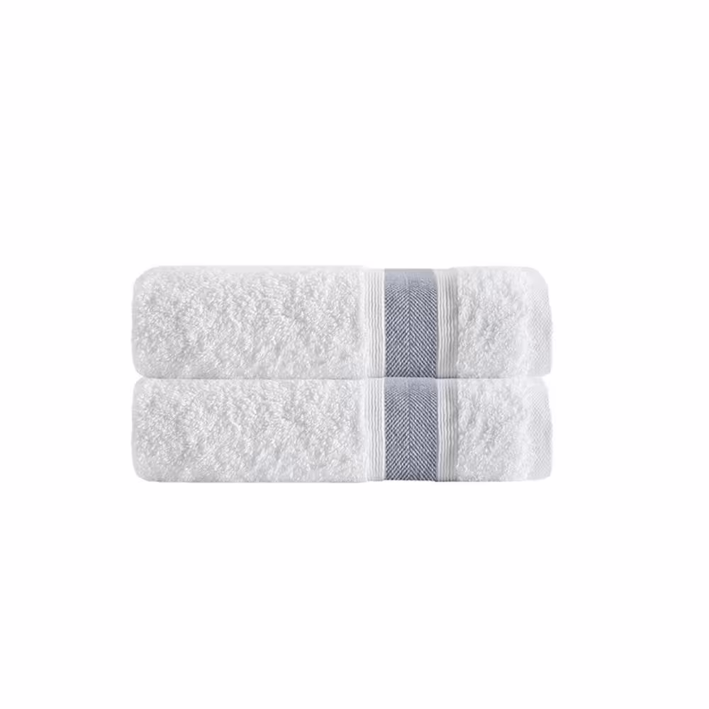 Enchante Home Unique 8 pcs Anthracite Turkish Cotton Hand Towels