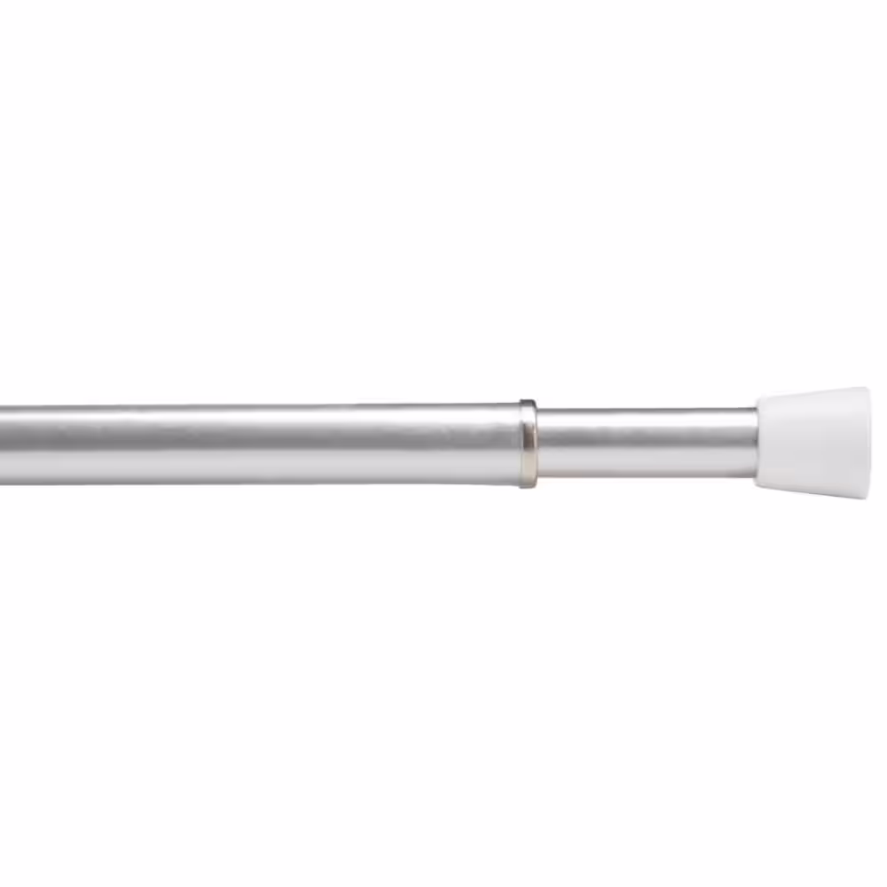 None 48 in. - 75 in. Tension Curtain Rod in Chrome