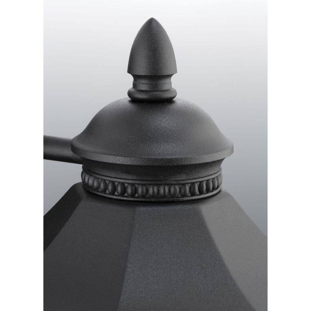 Progress Lighting Edition Collection 1-Light Textured Black Clear Water Glass Traditional Outdoor Post Lantern Light