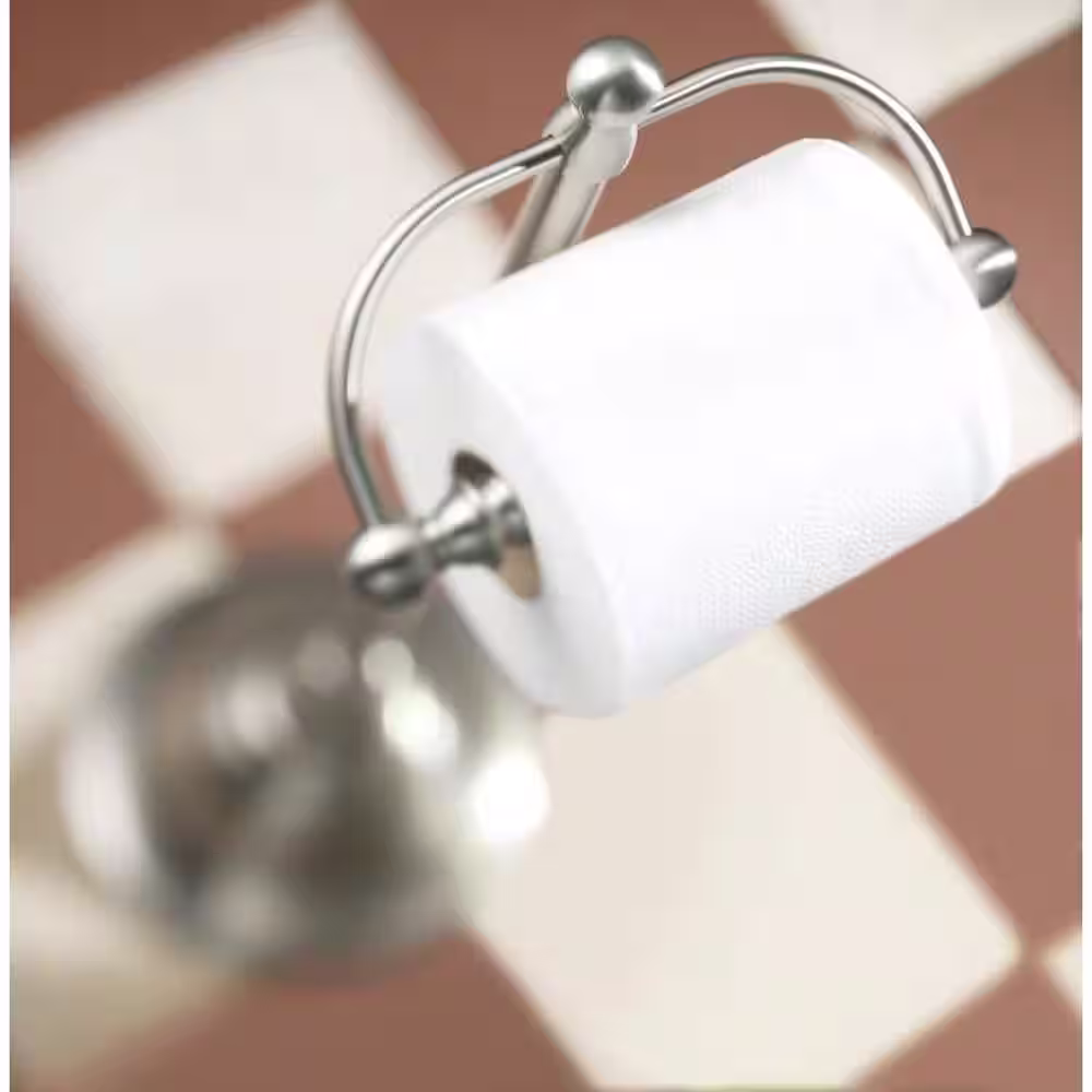 MOEN Sage Freestanding Toilet Paper Holder in Spot Resist Brushed Nickel