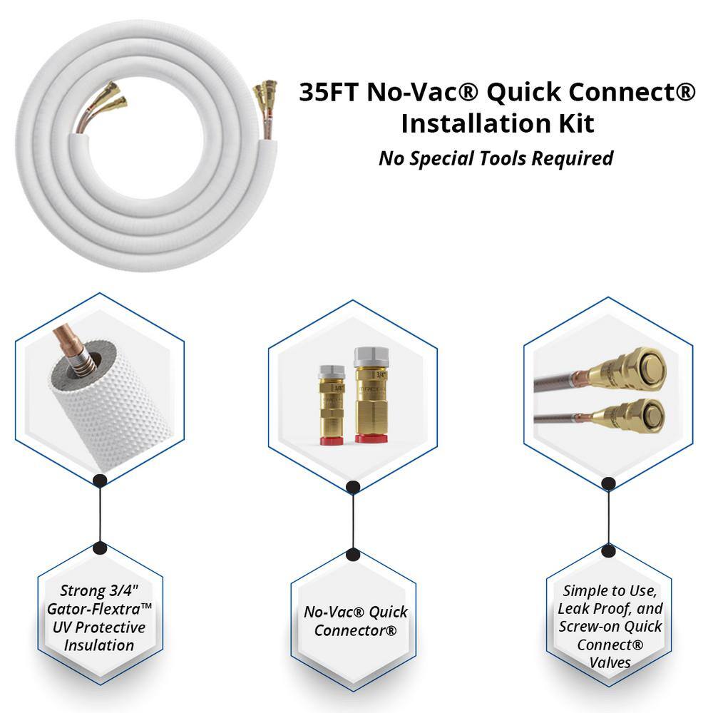 MRCOOL DIY Universal 24000 BTU 20 SEER R410A Split System Heat Pump with 50 ft. NoVac Install Kit -208/230-Volt