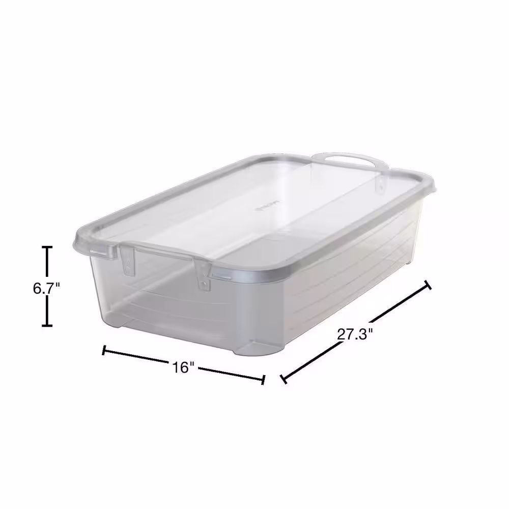 Life Story Clear Stackable Closet Organization and Storage Box, 34 Qt. (18-Pack)