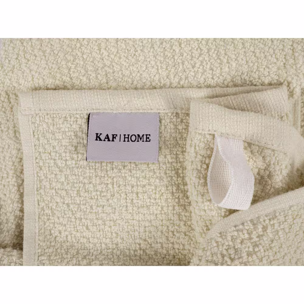 None Set  of 4 Deluxe Popcorn Terry Kitchen Towels, 20 x 30 in., 100% Cotton Kitchen Dish Towels, Camel