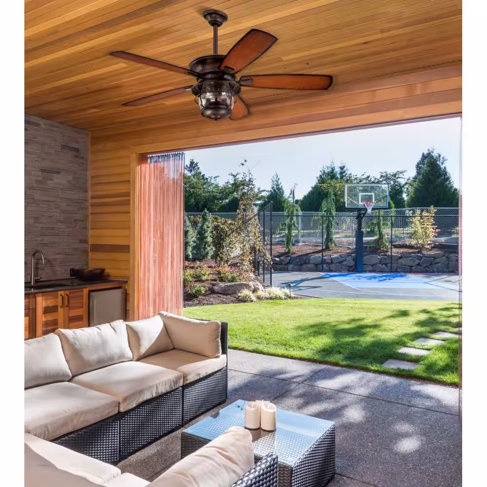 Westinghouse Brentford 52 in. LED Aged Walnut Ceiling Fan with Light Kit