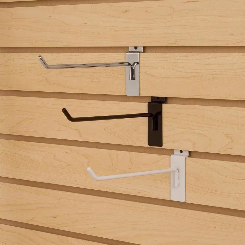 Econoco 10 in. Chrome Deluxe Hook for Slatwall (Pack of 96)