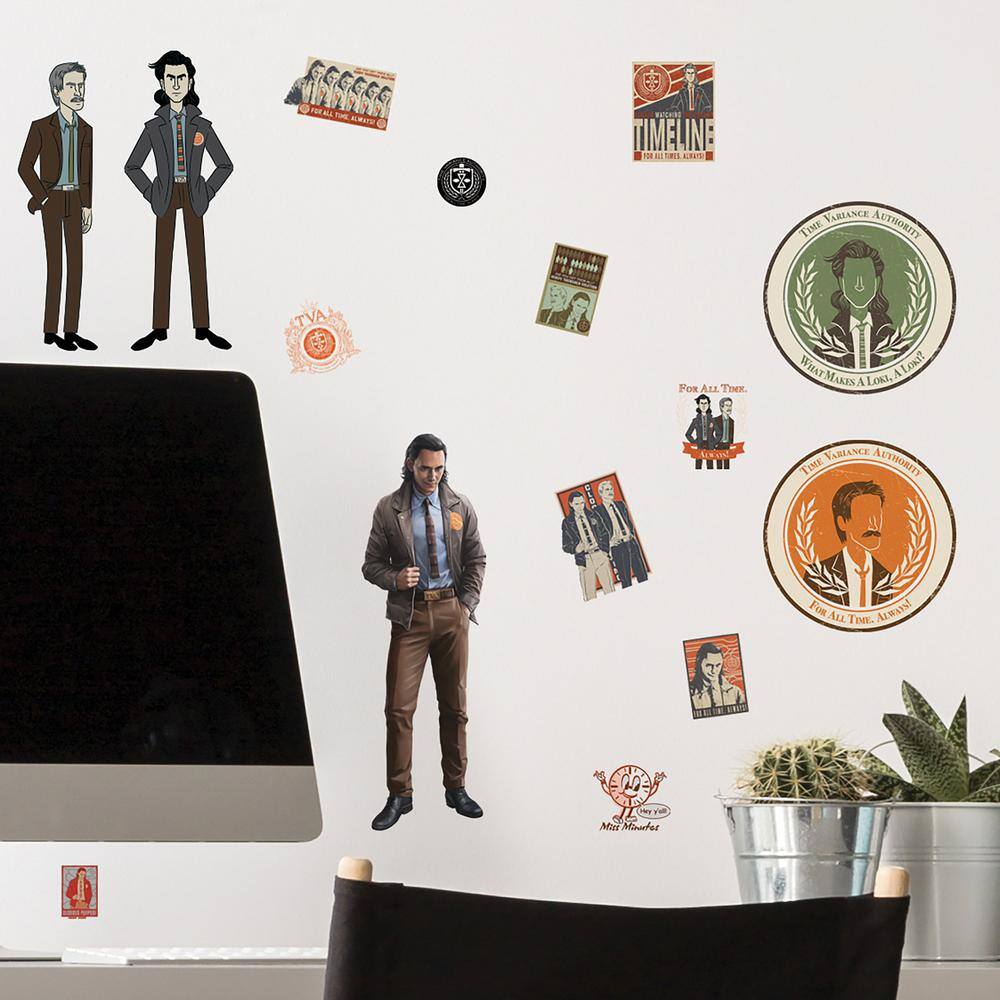 RoomMates Green and Orange and Brown Loki Wall Decals