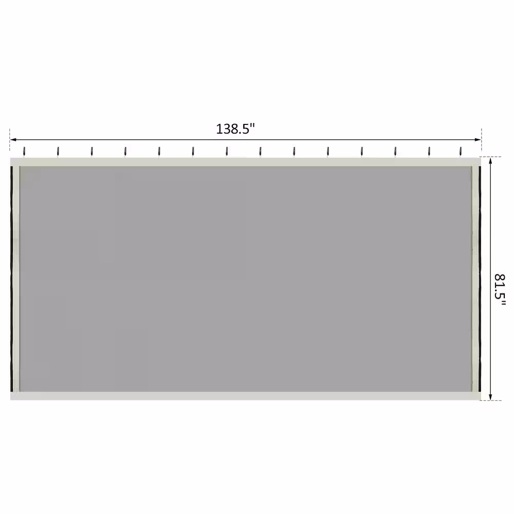 Outsunny Replacement Mesh Mosquito Netting Screen Walls for 10 ft. x 13 ft. Patio Gazebo, 4-Panel Sidewalls with Zippers