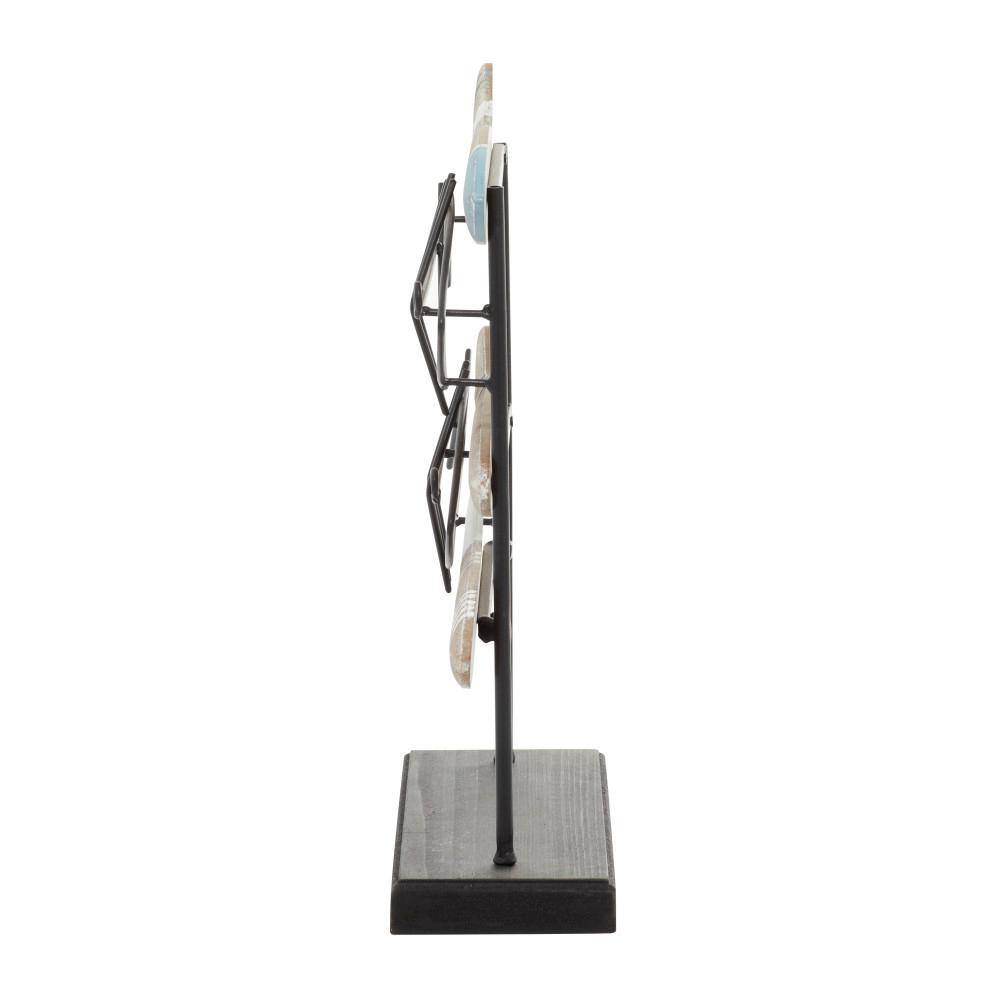 None Brown Wood Fish Sculpture
