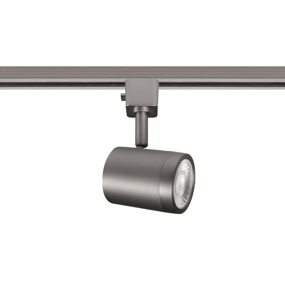 None Charge Brushed Nickel 3000K Integrated LED Halo Style LED Linear Track Line Voltage Round Back Head (6-Pack)