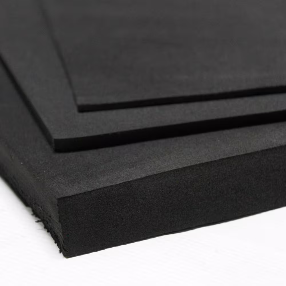 Rubber-Cal Closed Cell Sponge Rubber EPDM 3/8 in. x 39 in. x 78 in. Black Foam Rubber Sheet