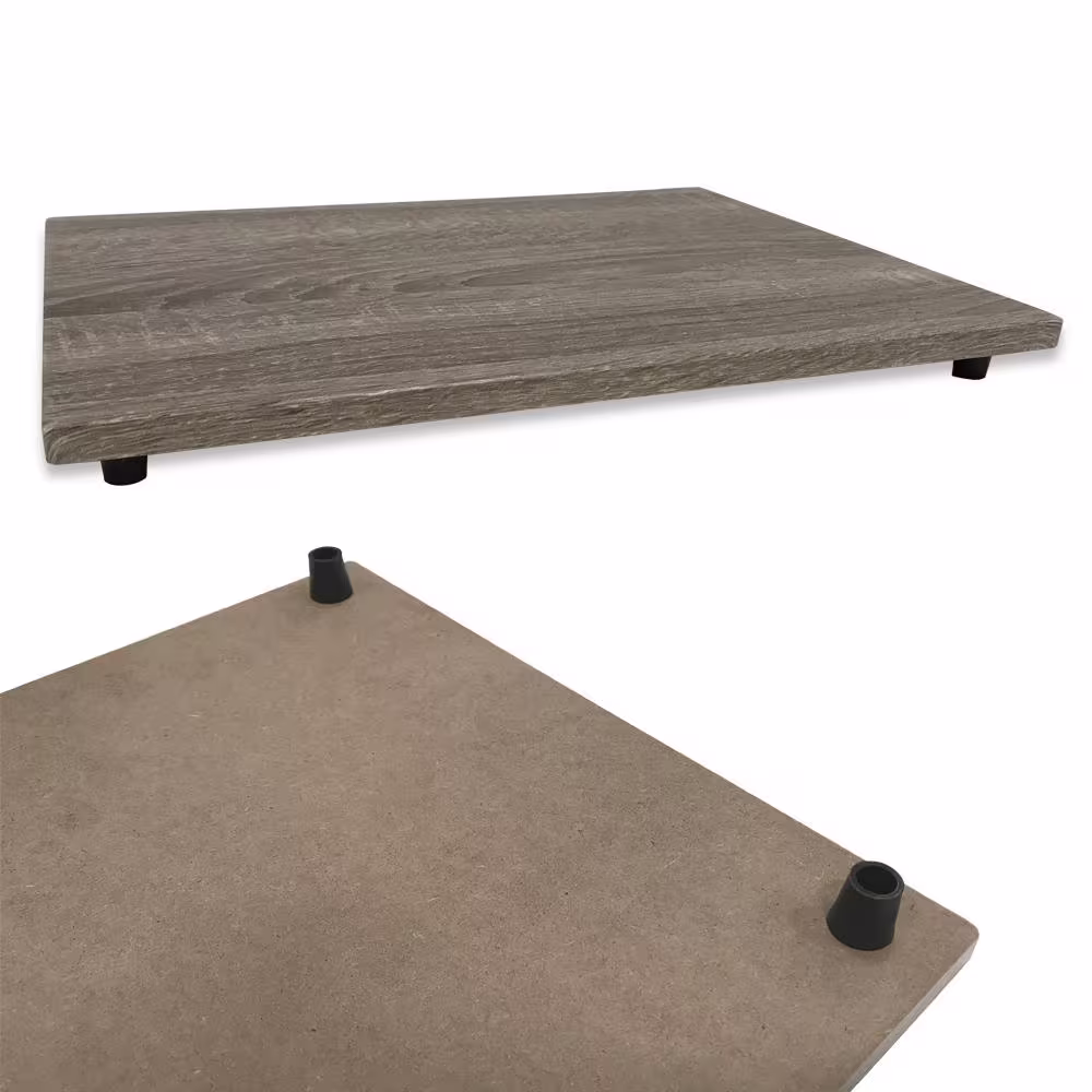 urb SPACE 15 in x 11 in. x .5 in. MDF Shelf / Gray Wood Print