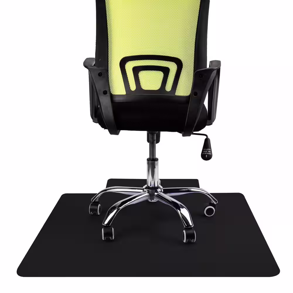 Mind Reader 9-to-5 Collection, Black 47.5 in. x 35.5 in. PVC Anti-Skid Hard wood floor Office Chair Mat