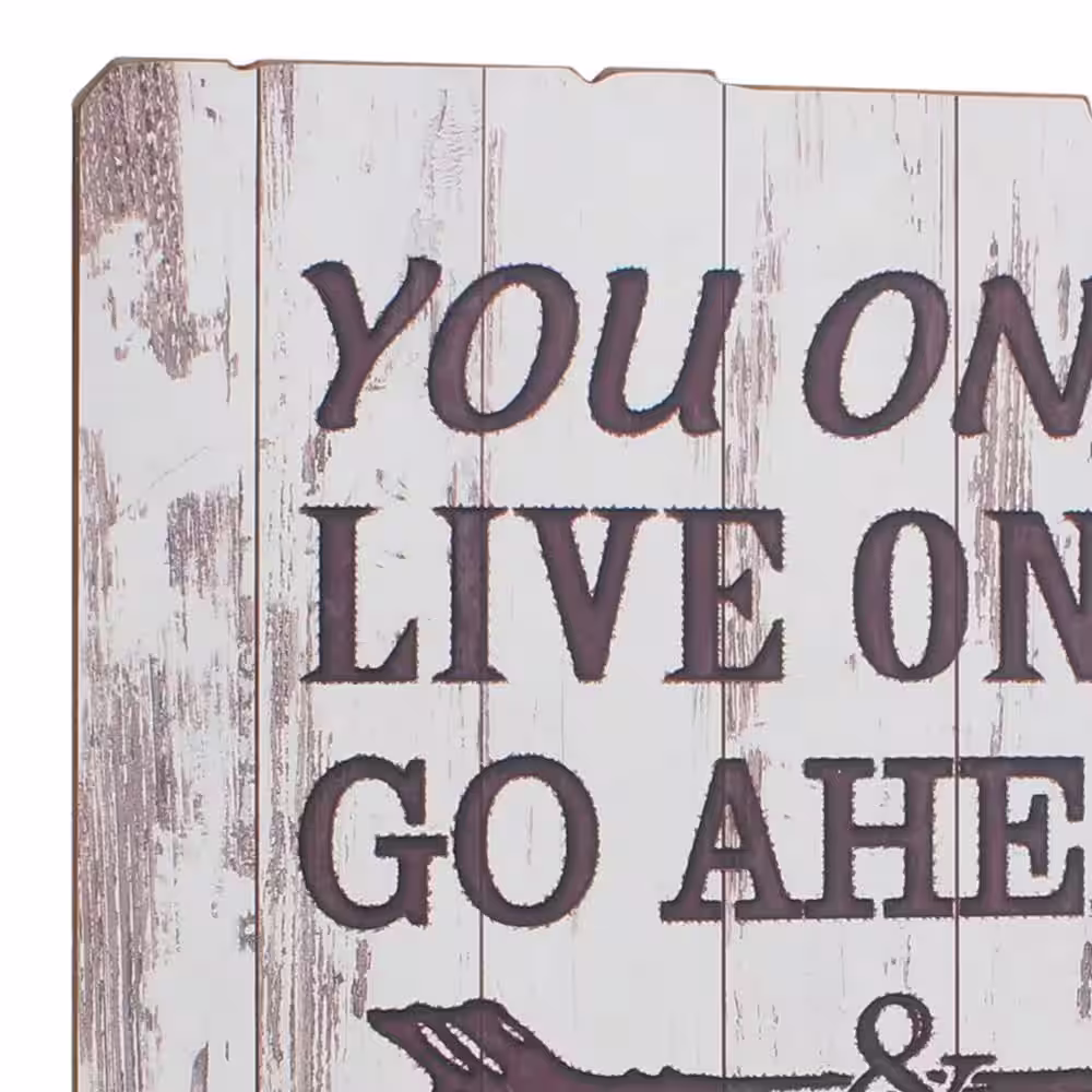 Stonebriar Collection 15.5 in. x 15.5 in. Weathered White Wood 