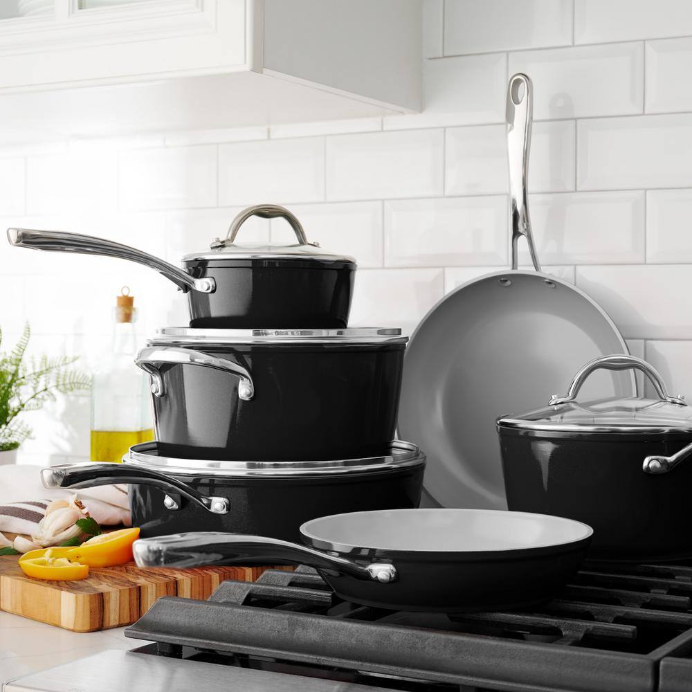 Tramontina 10 Piece Cold Forged Ceramic Cookware Set - Black