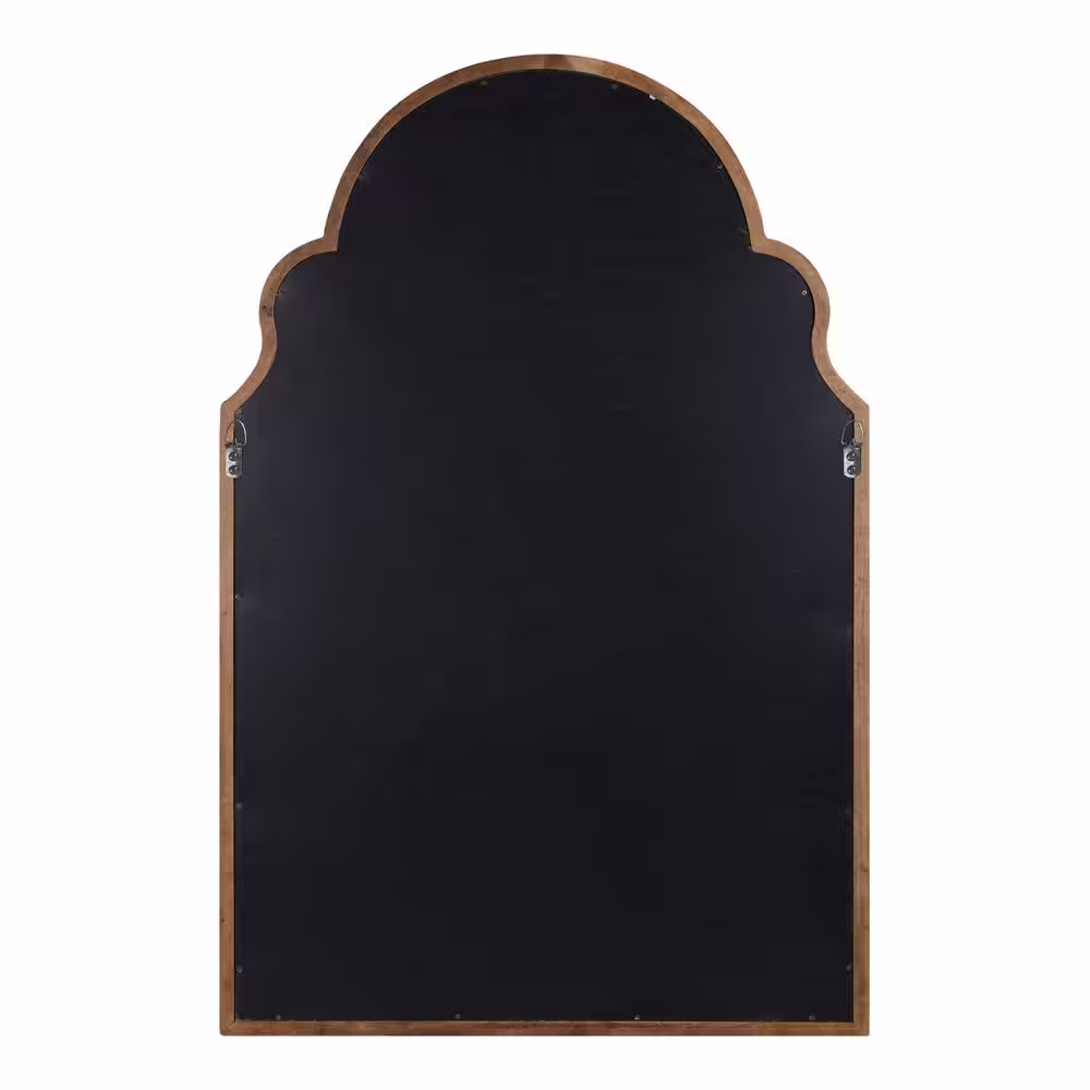 Kate and Laurel Hogan 35.98 in. H x 24.02 in. W Rustic Arch Framed Rustic Arch Framed Brown Wall Mirror