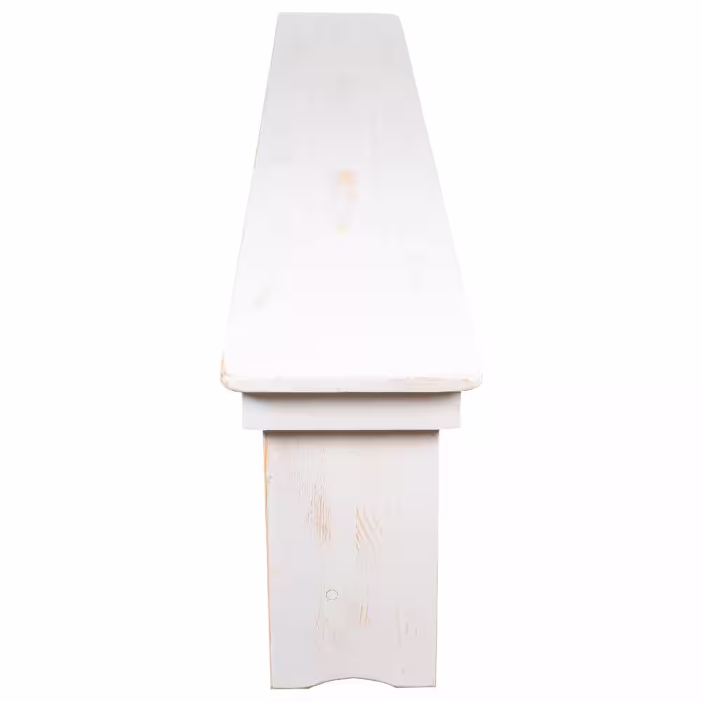 Carnegy Avenue Antique Rustic White Dining Bench 40 in.
