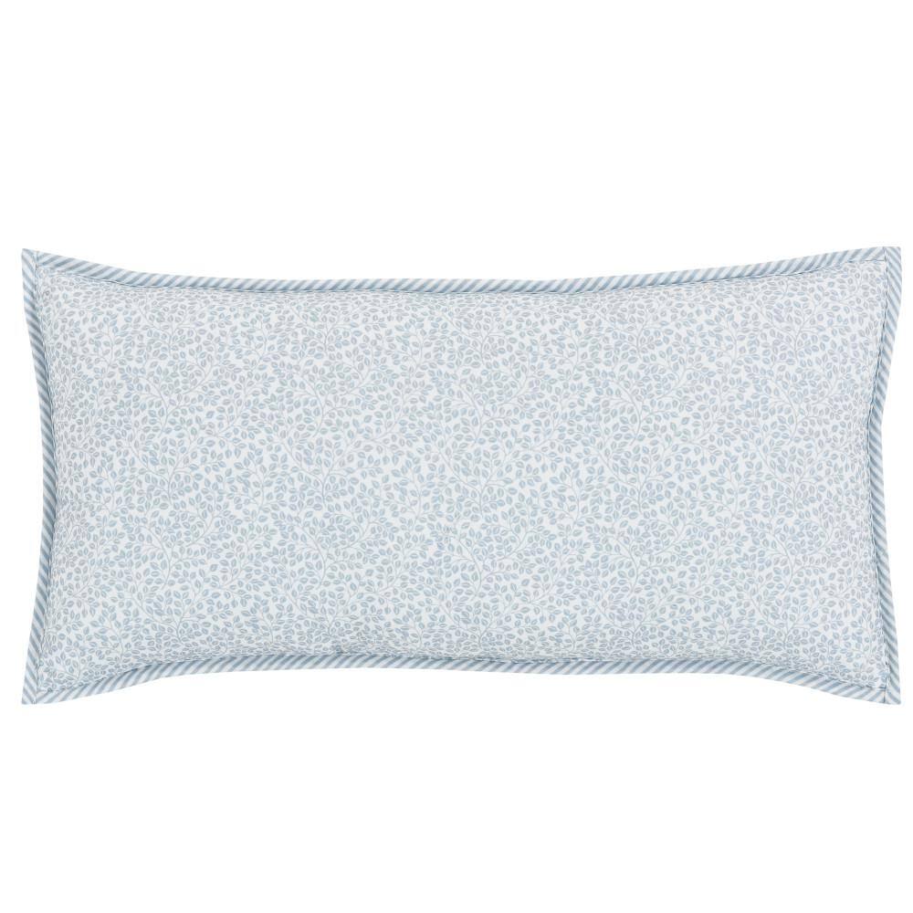 None Cecile Cotton Quilted Boudoir Decorative Throw Pillow 12X24