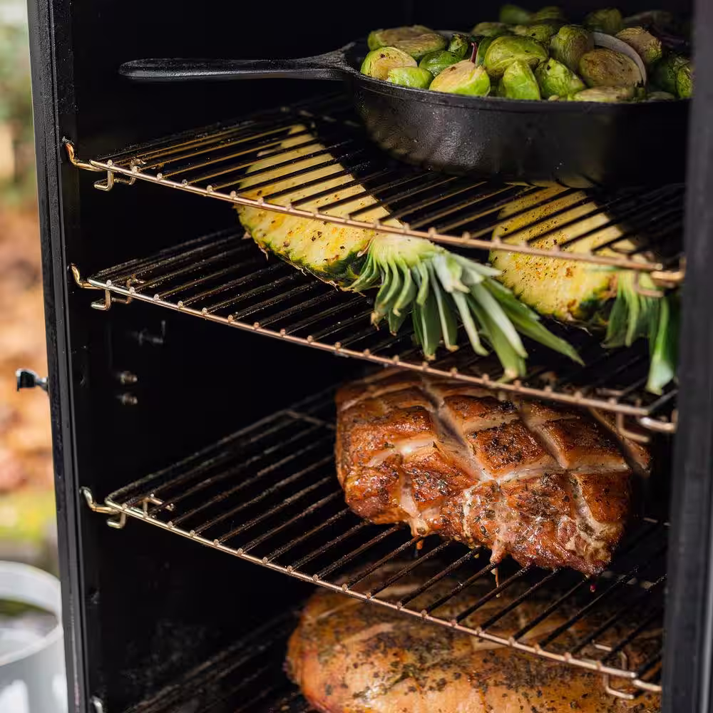 Masterbuilt Pro Series Dual Fuel Propane and Charcoal Smoker in Black Plus Cover Bundle