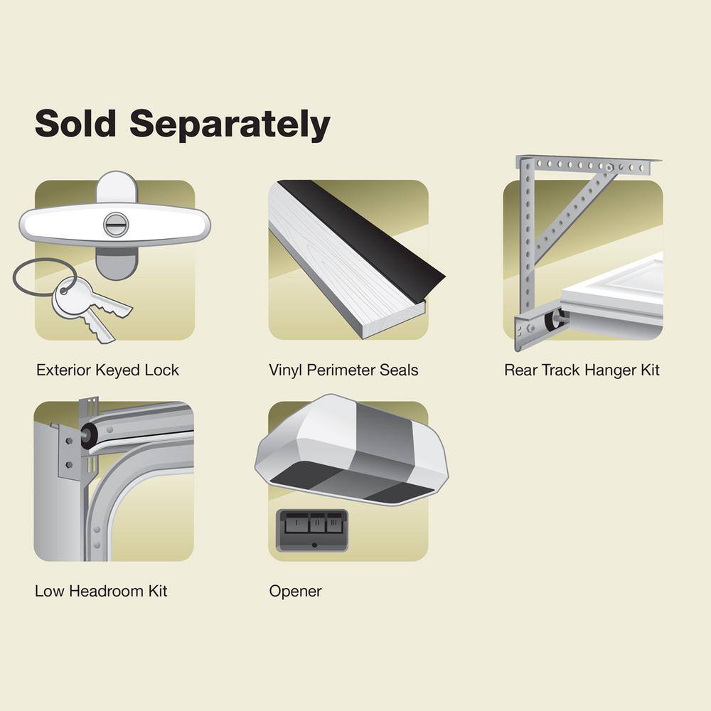 Clopay Gallery Steel 9 ft. x 7 ft. 18.4 R-Value Insulated White Garage Door with Decorative Windows