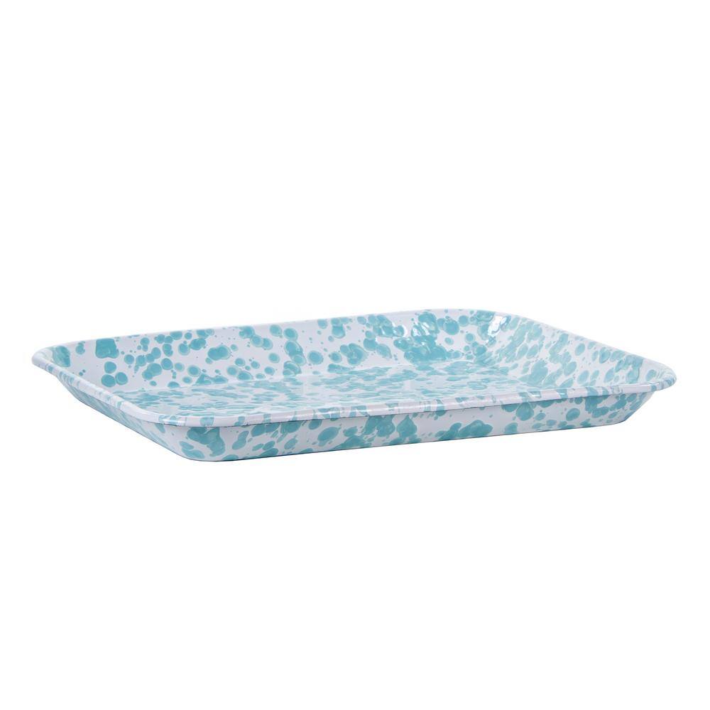 Golden Rabbit Sea Glass 10 in. x 13 in. Enamelware Square Quarter Sheet