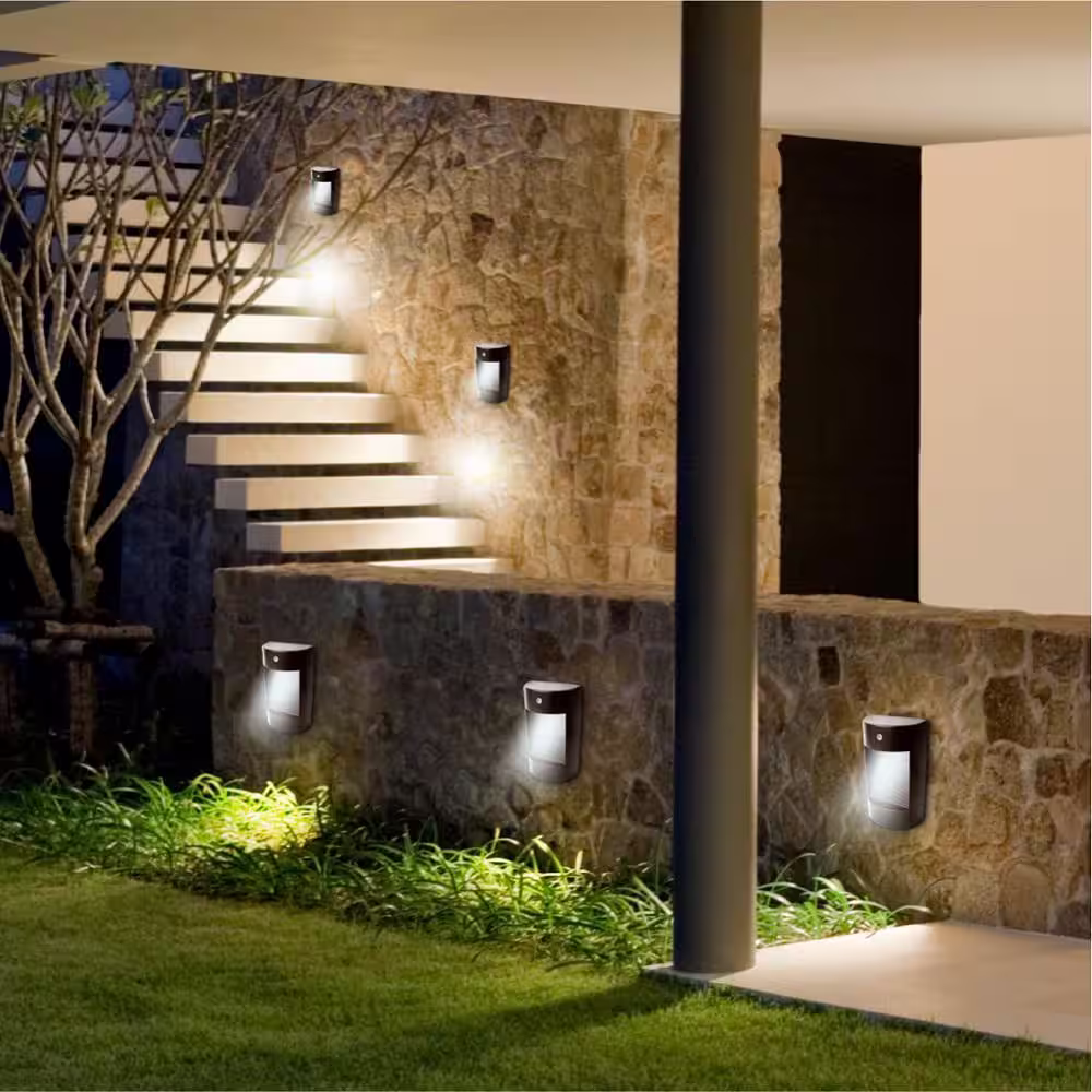 Commercial Electric 25-Watt Equivalent Integrated LED Bronze Dusk to Dawn Photocell Sensor Security Down Light Outdoor Wall Pack Light 5000K