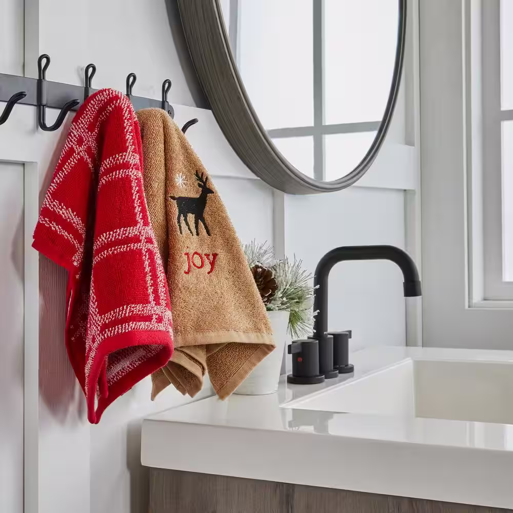 SKL Home Cozy Home 2 Piece Hand Towel Set, Taupe, Cotton