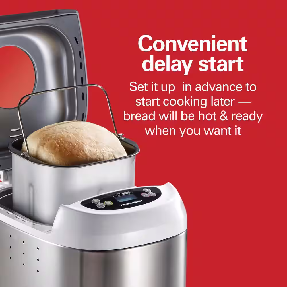 Hamilton Beach 2 lbs. Artisan Dough and Bread Maker with 14 Settings